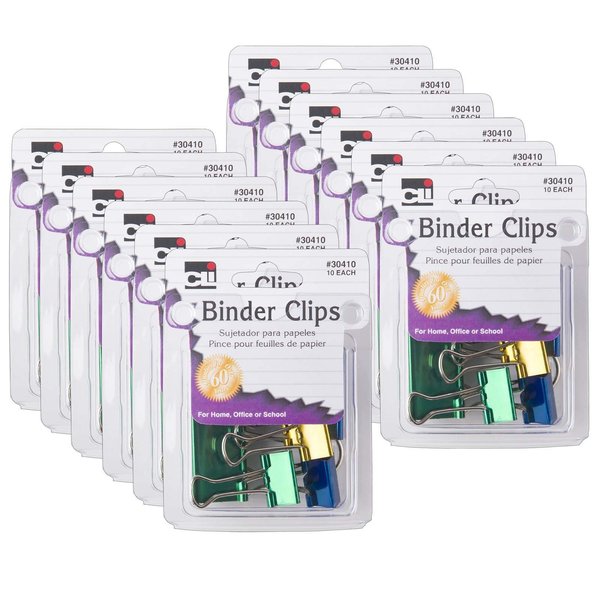 Charles Leonard Assorted Binder Clips, PK120 30410